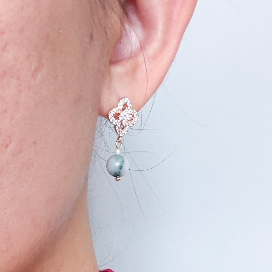 Oriental Jade Earrings