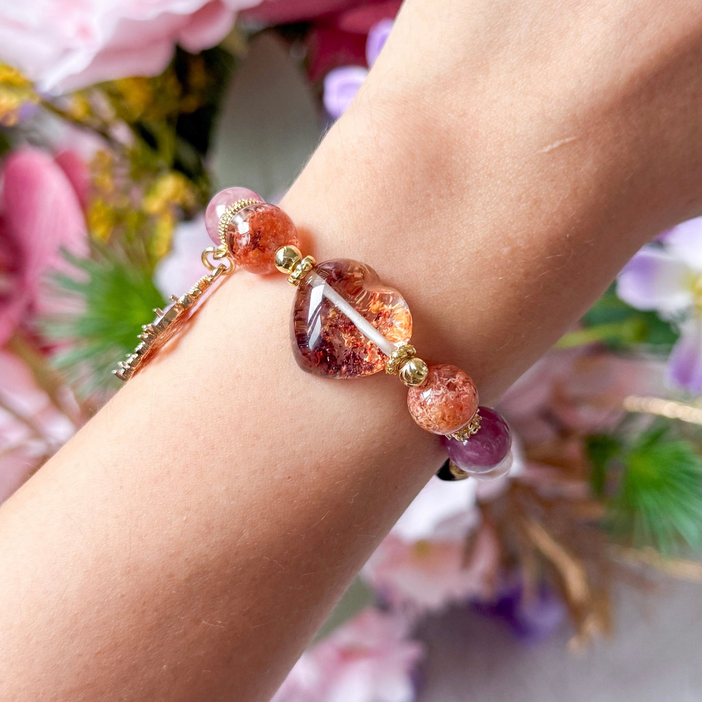 Phantom Quartz x Plum Tourmaline