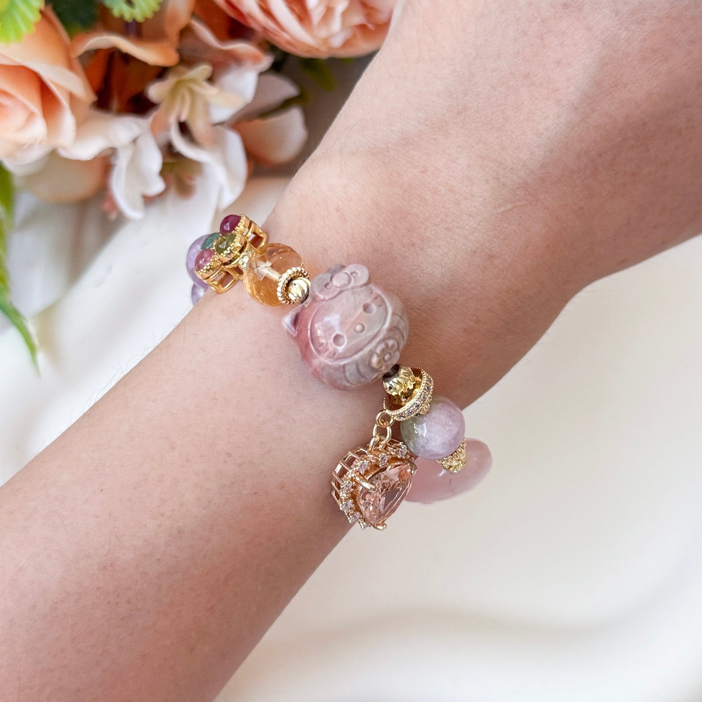 Kitty Daruma Bracelet