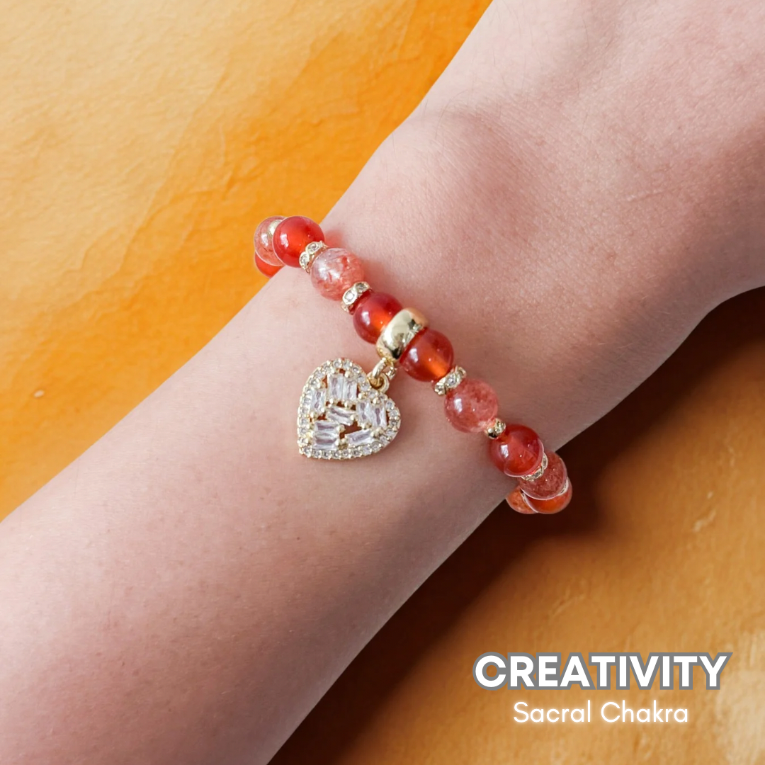 Creativity Crystal Bracelet | Sacral Chakra | 7 Chakra Series