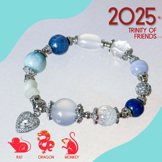 2025 Trinity Zodiac Bracelet - Rat, Dragon, Monkey
