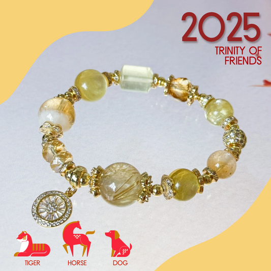 2025 Trinity Zodiac Bracelet - Tiger, Horse, Dog