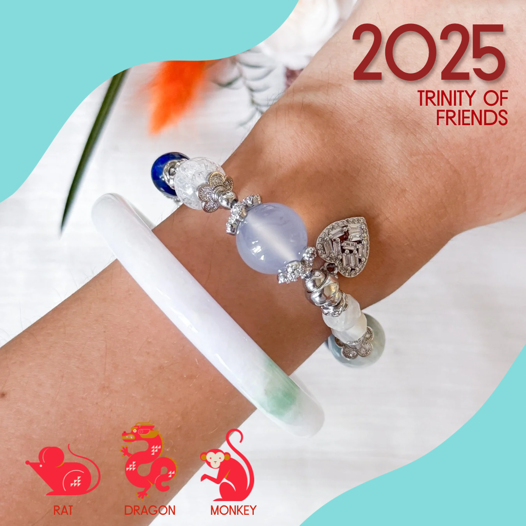2025 Trinity Zodiac Bracelet - Rat, Dragon, Monkey