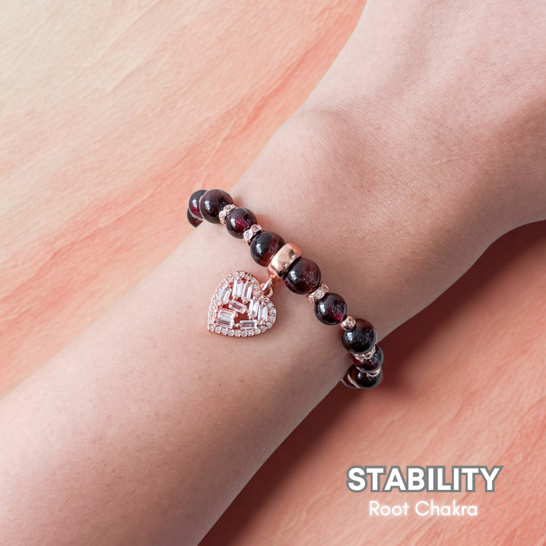 Stability Crystal Bracelet | Root Chakra | 7 Chakra Series