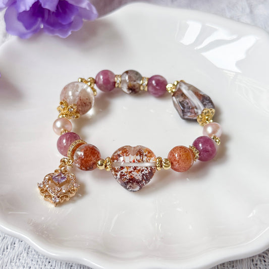 Phantom Quartz x Plum Tourmaline