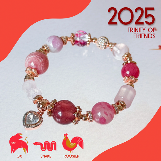 2025 Trinity Zodiac Bracelet - Ox, Snake, Rooster