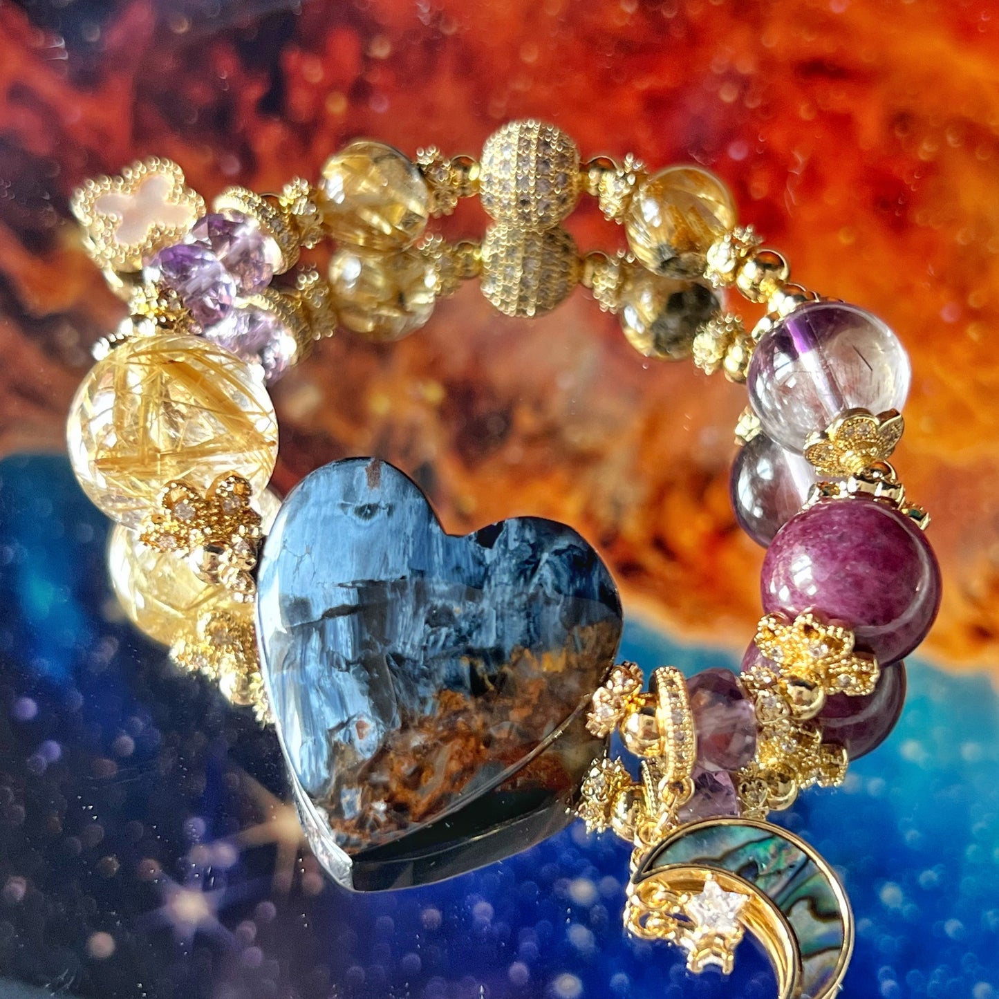 Galaxy Statement Pietersite Heart (Harmony and Healing) 1 piece only