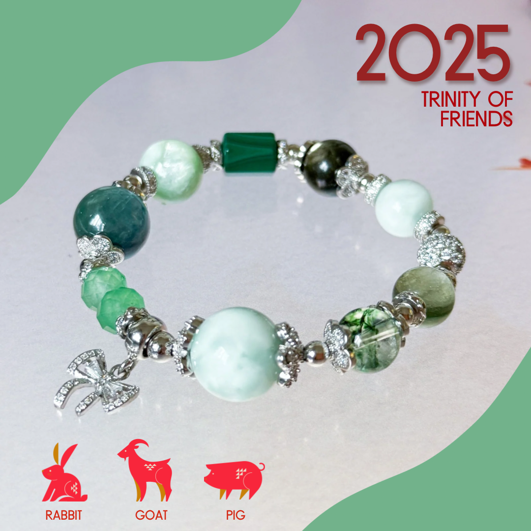 2025 Trinity Zodiac Bracelet - Rabbit, Goat, Pig