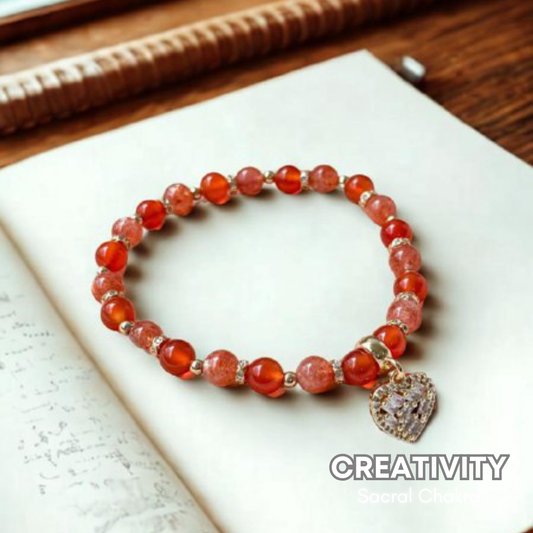 Creativity Crystal Bracelet | Sacral Chakra | 7 Chakra Series