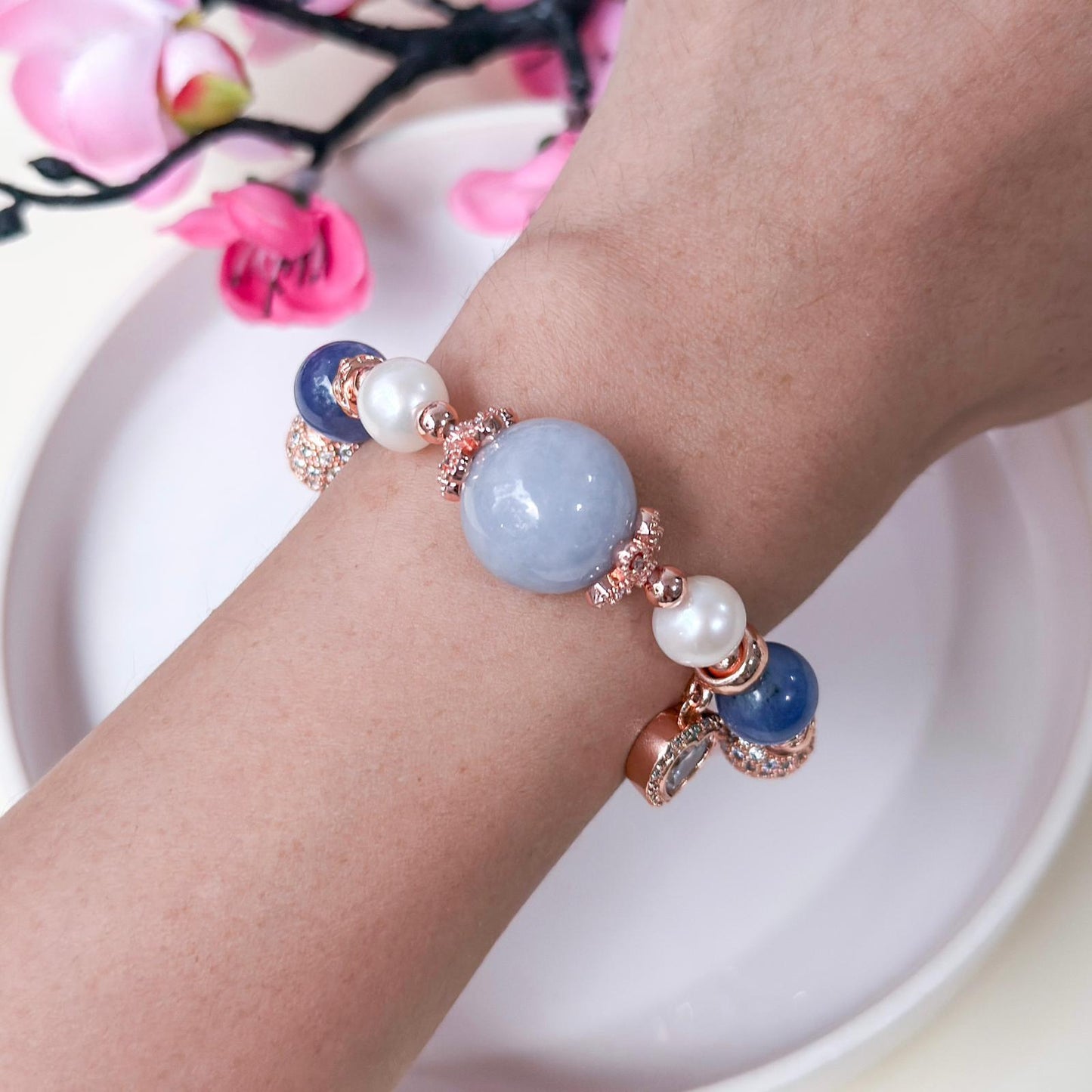 Viorel Jade & Crystal Bracelet | Luck, Wealth, Health, Intuitive | Lunar Collectives