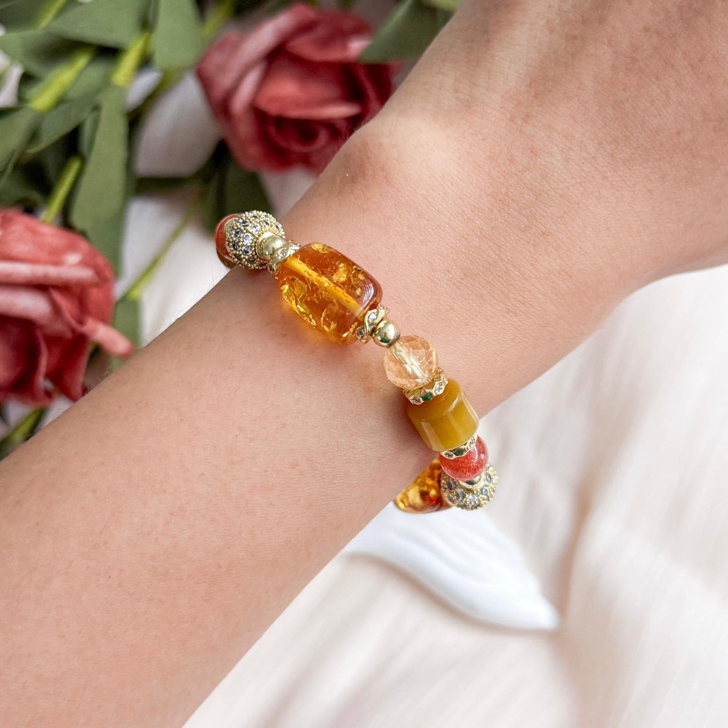 Golden Crystal Bracelet | K-pop Demon Hunter Inspired Collection