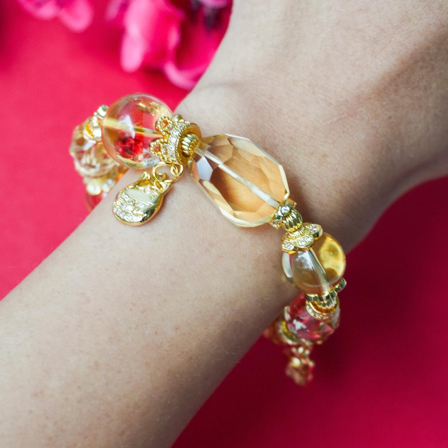 Golden Wealth Crystal Bracelet | Lunar Collectives