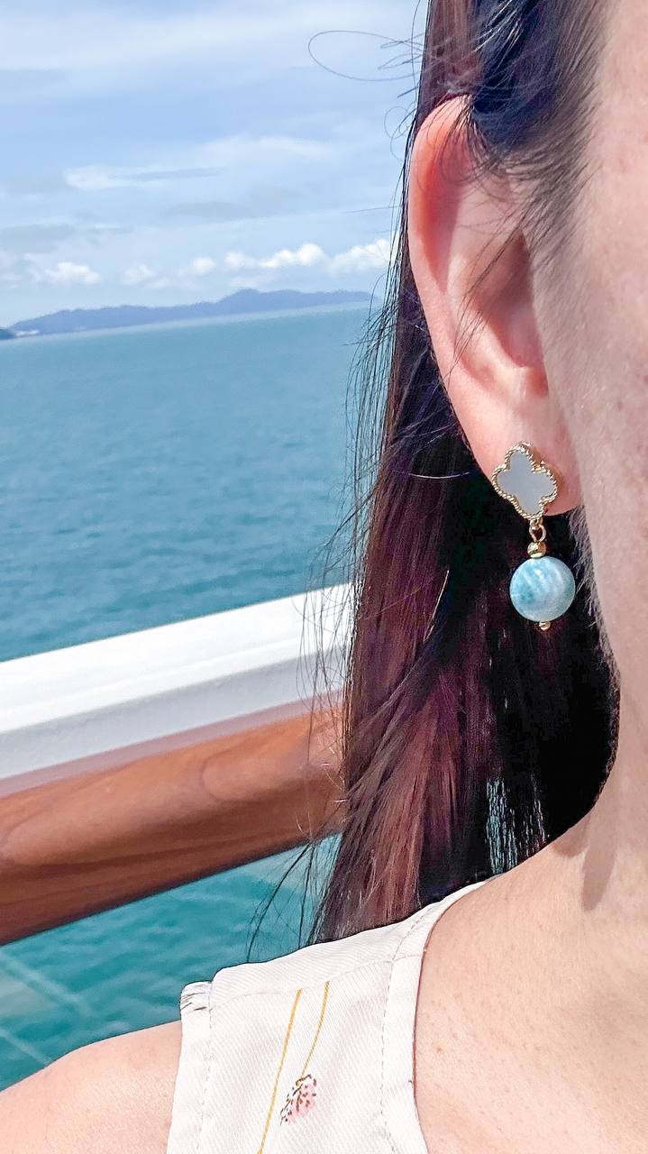 Clover Pearl Crystal Earrings πππ