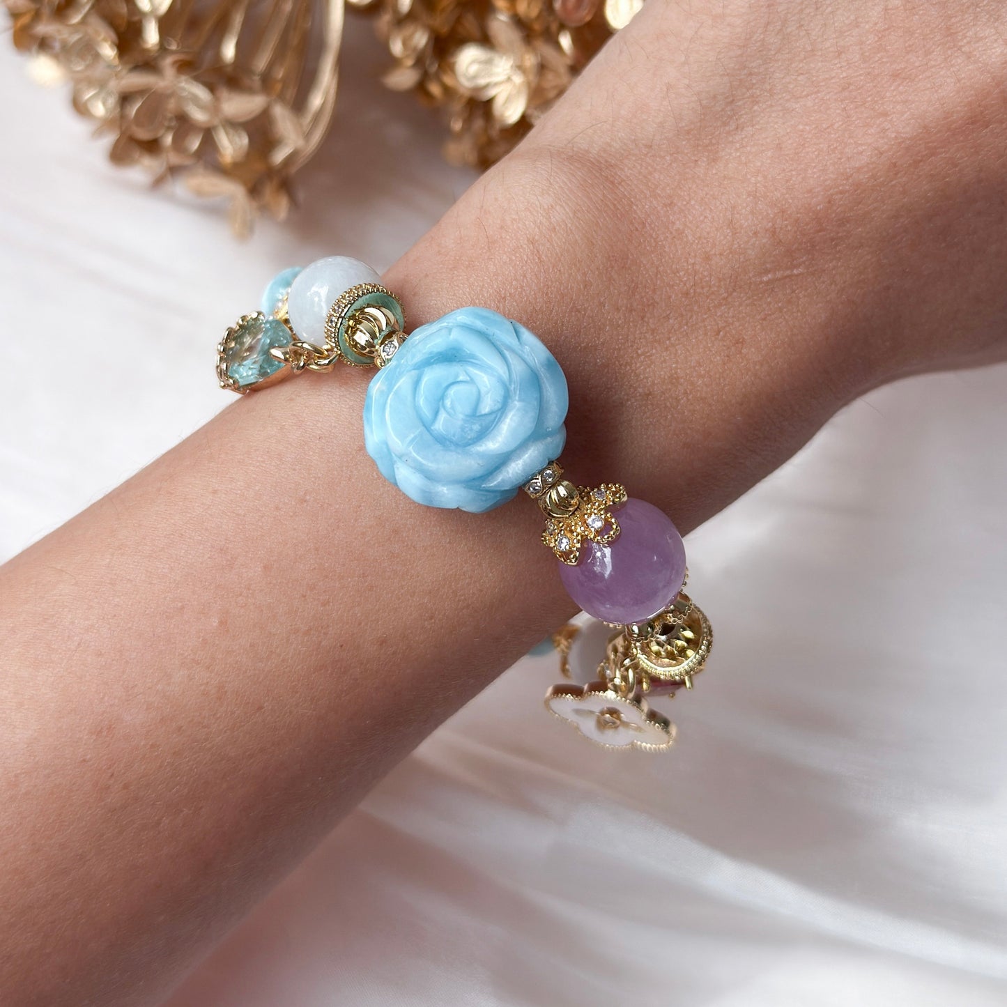 [RARE] Larimar Rose Bracelet
