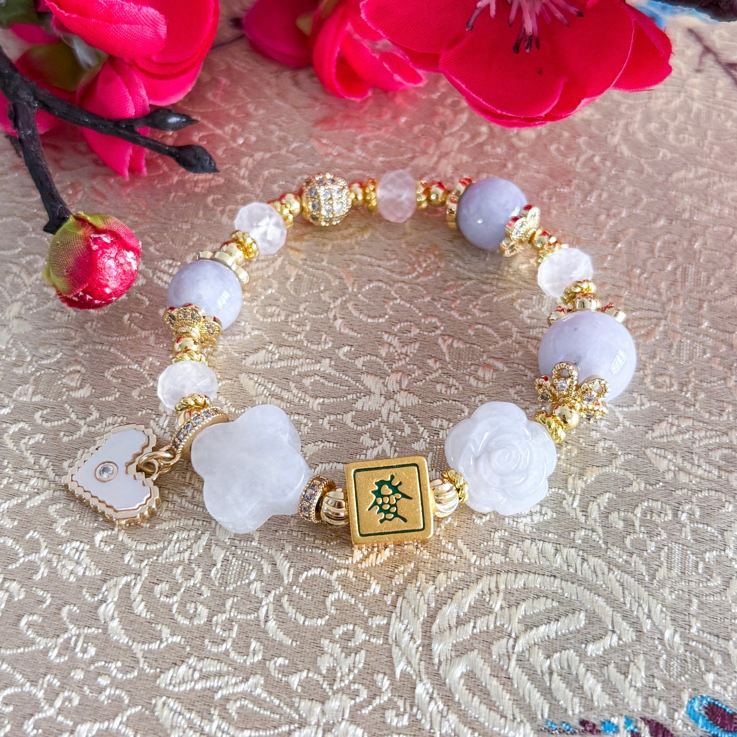 Grade A Jade x Fa Huat Bracelet