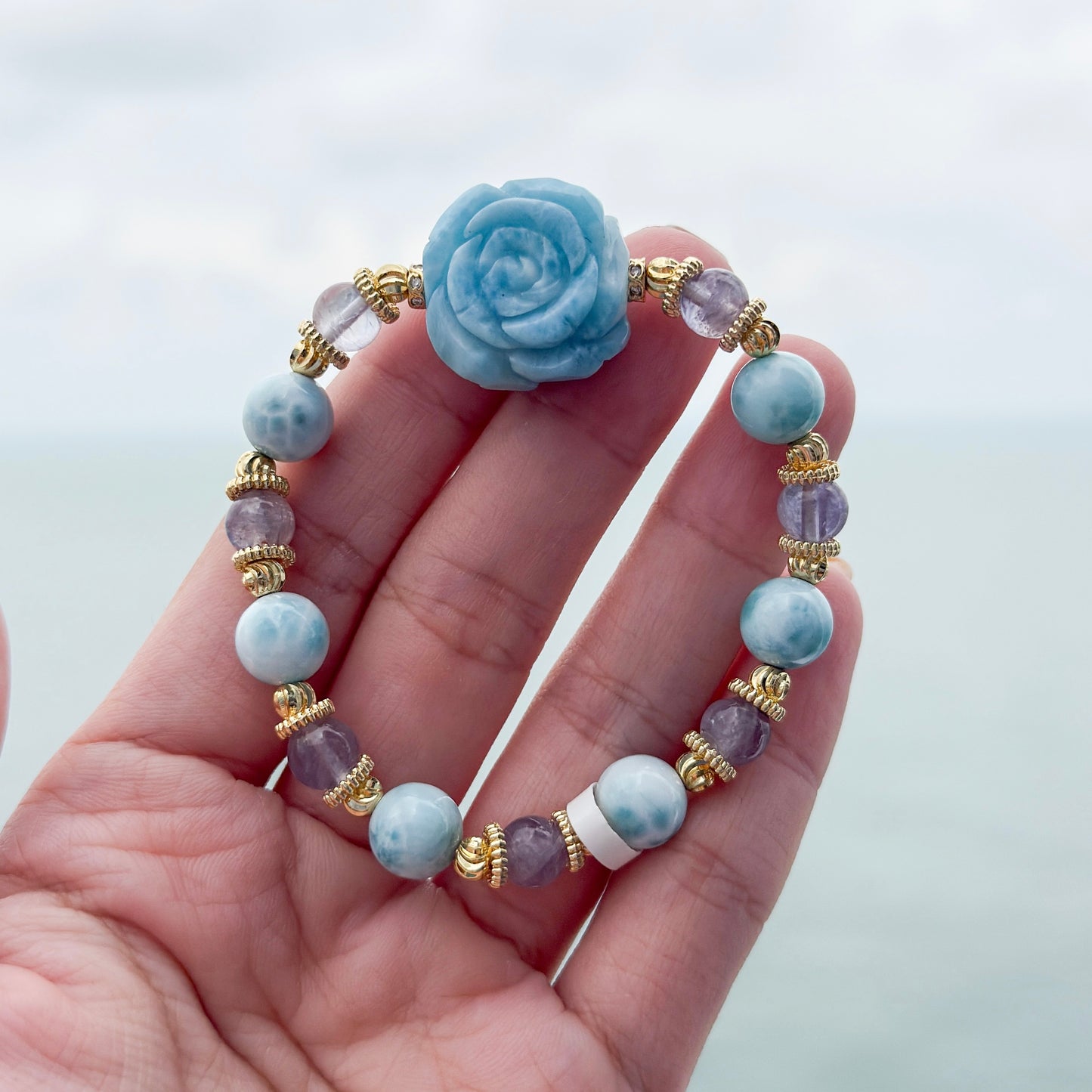 Larimar Enchanted Rose Bracelet