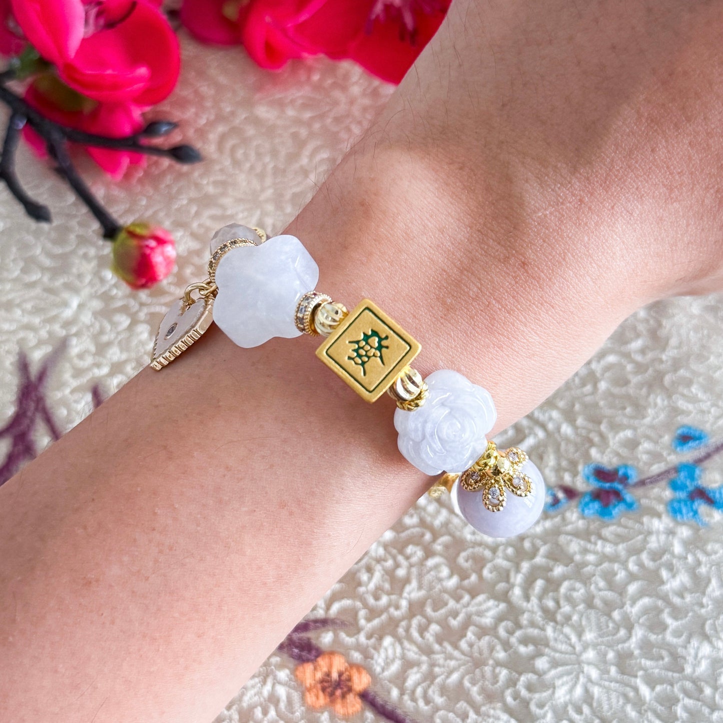 Grade A Jade x Fa Huat Bracelet