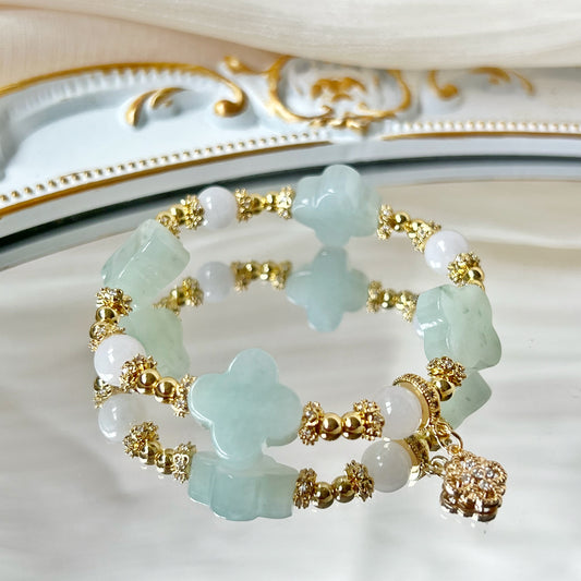 Lucky Clover Jade Bracelet *Grade A*