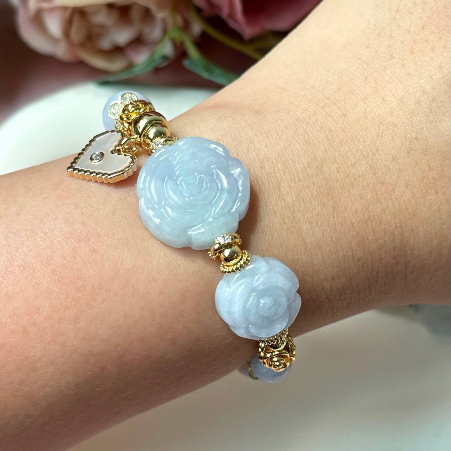 Eternal Love Twin Jade Rose Bracelet | Mother’s Day Special