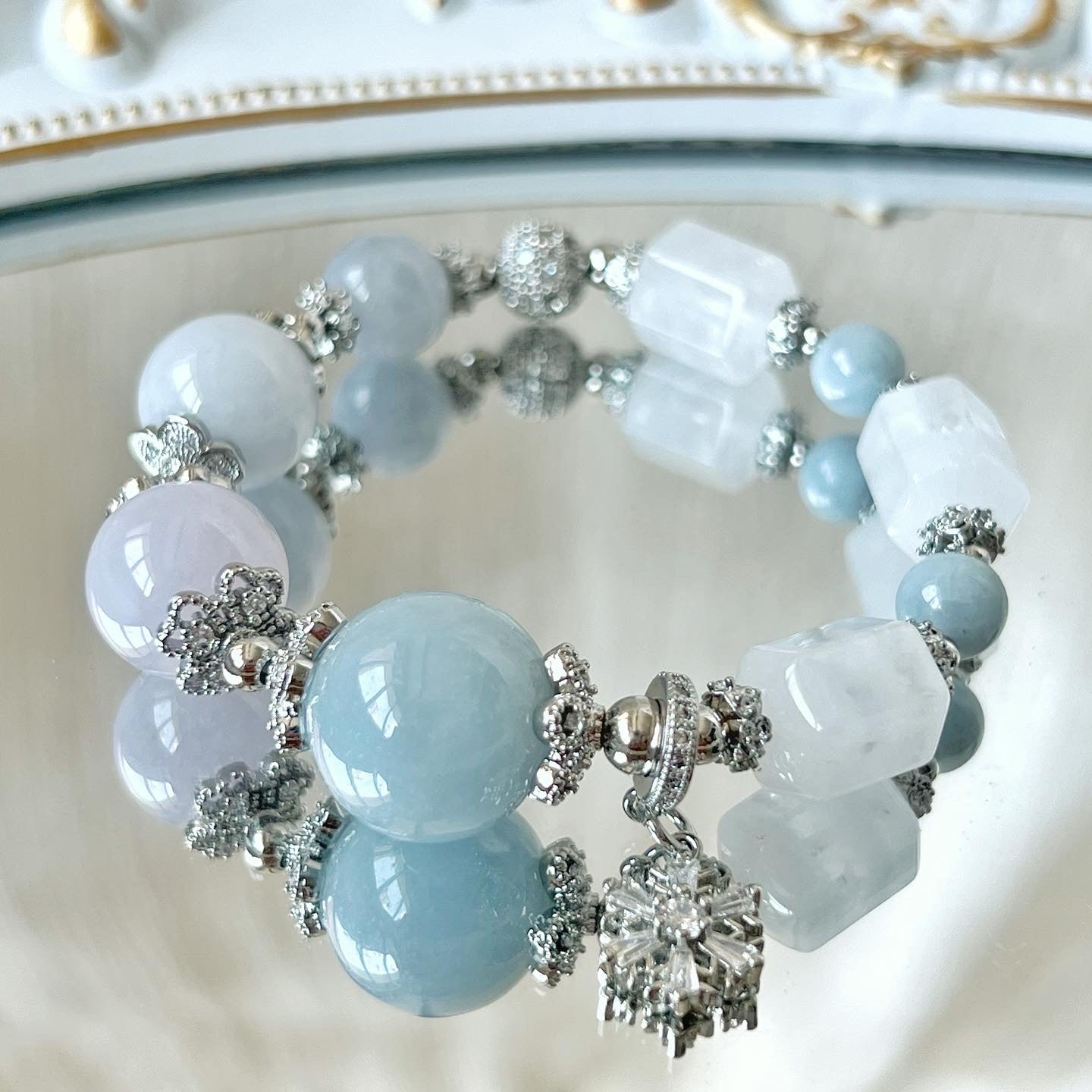 Ethereal Waterhue Phantom Jade Bracelet *Grade A* – Jam.Stones