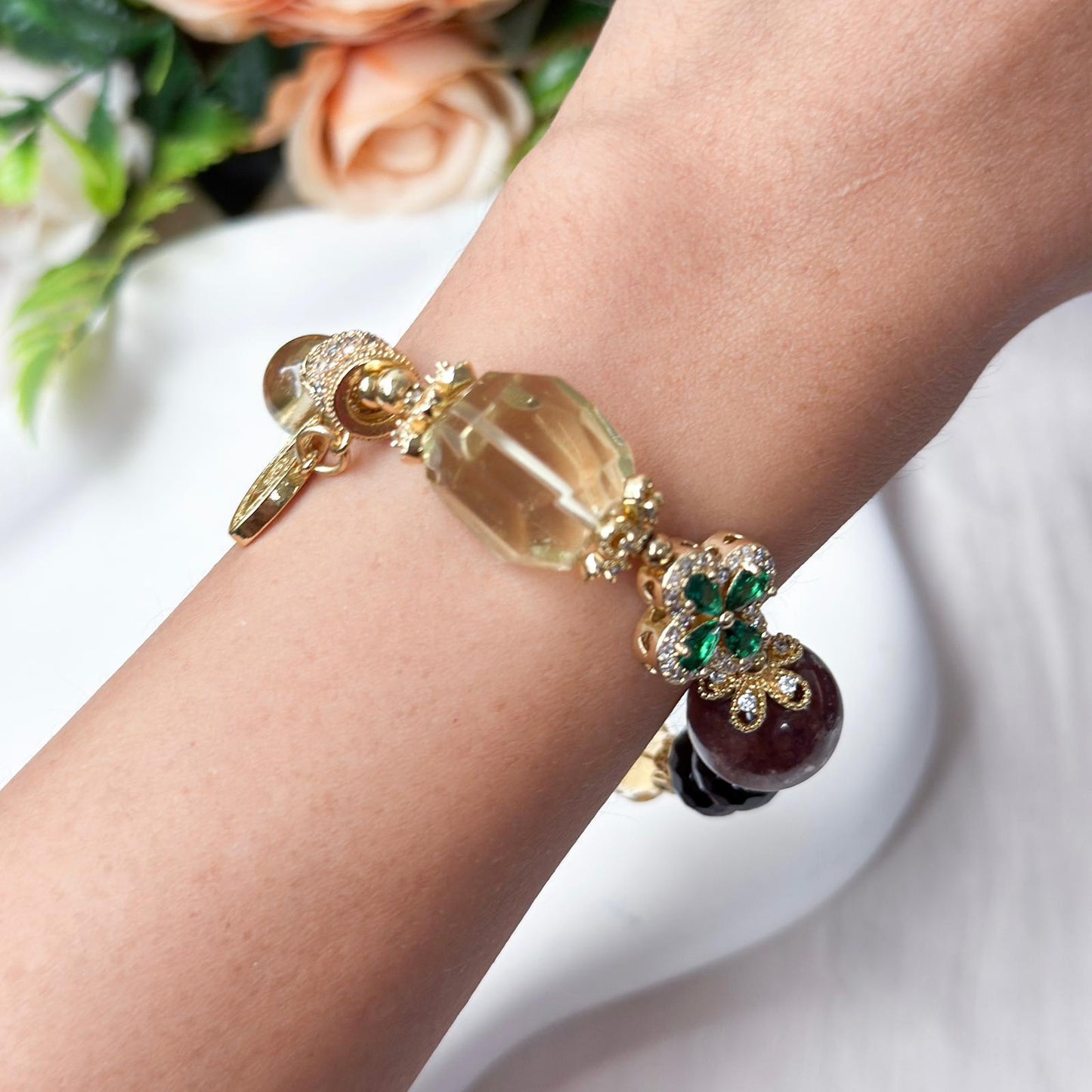 Pompompurin Crystal Bracelet [Sanrio-Inspired]