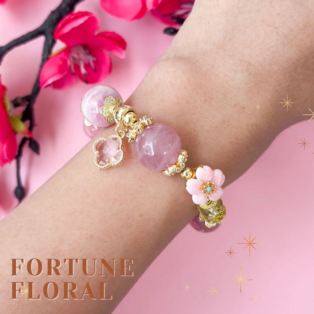 Fortune Floral Crystal Bracelet | Lunar Collectives