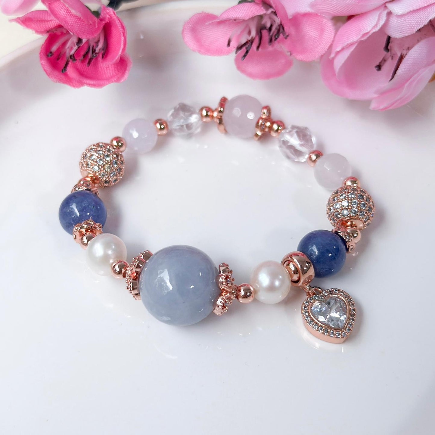 Viorel Jade & Crystal Bracelet | Luck, Wealth, Health, Intuitive | Lunar Collectives