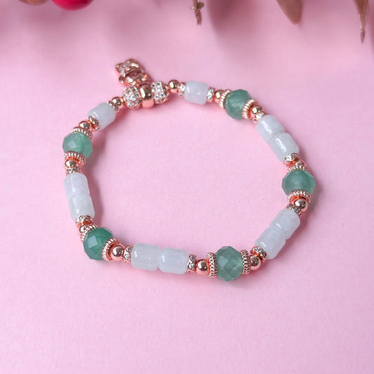 Prosperity Jade Bamboo & Aventurine Bracelet | Lunar Collectives