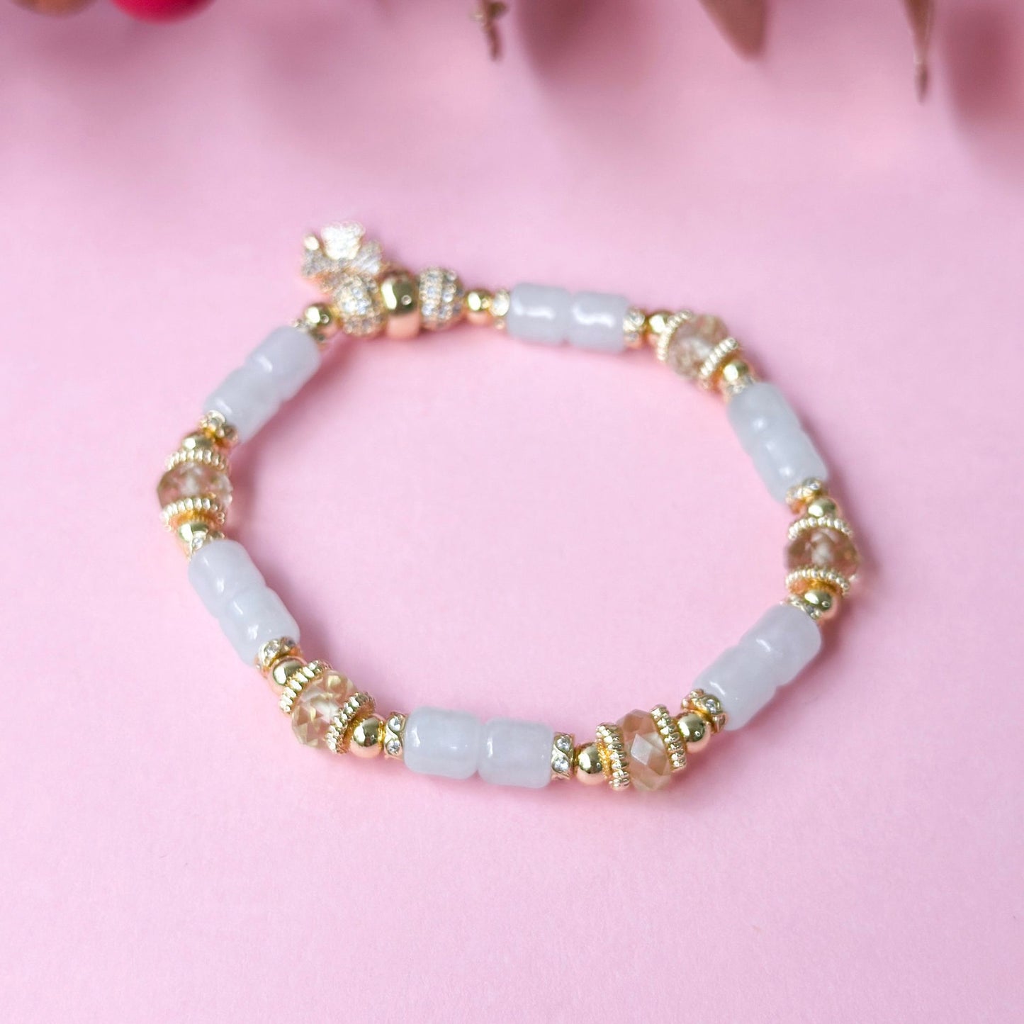 Prosperity Jade Bamboo & Lemon Citrine Bracelet | Lunar Collectives