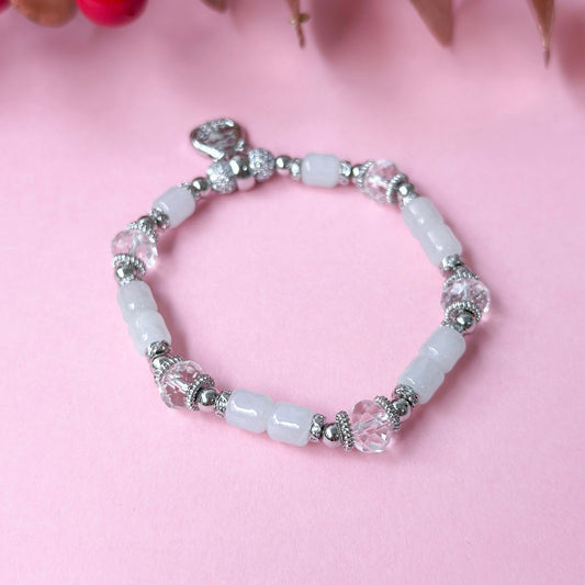Prosperity Jade Bamboo & Clear Quartz Bracelet | Lunar Collectives