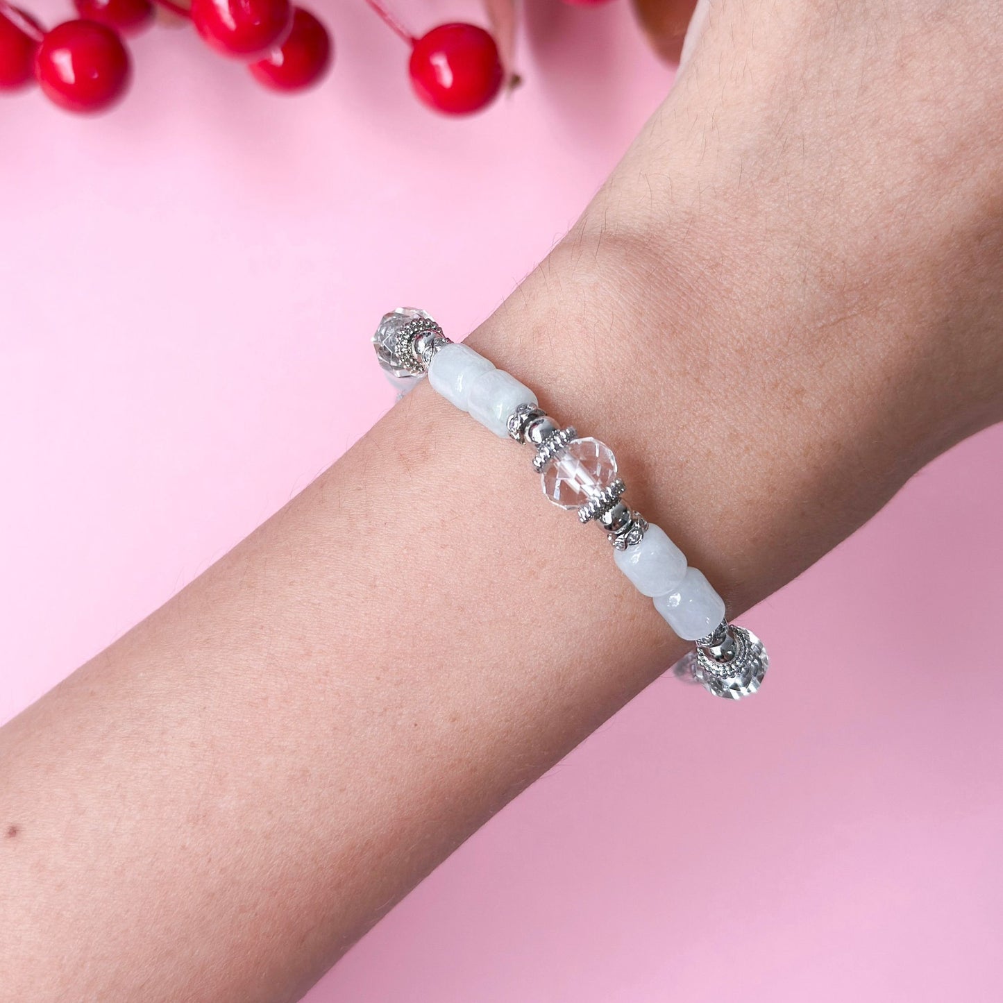 Prosperity Jade Bamboo & Clear Quartz Bracelet | Lunar Collectives