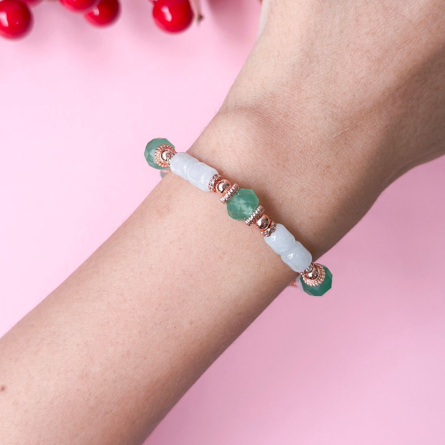 Prosperity Jade Bamboo & Aventurine Bracelet | Lunar Collectives