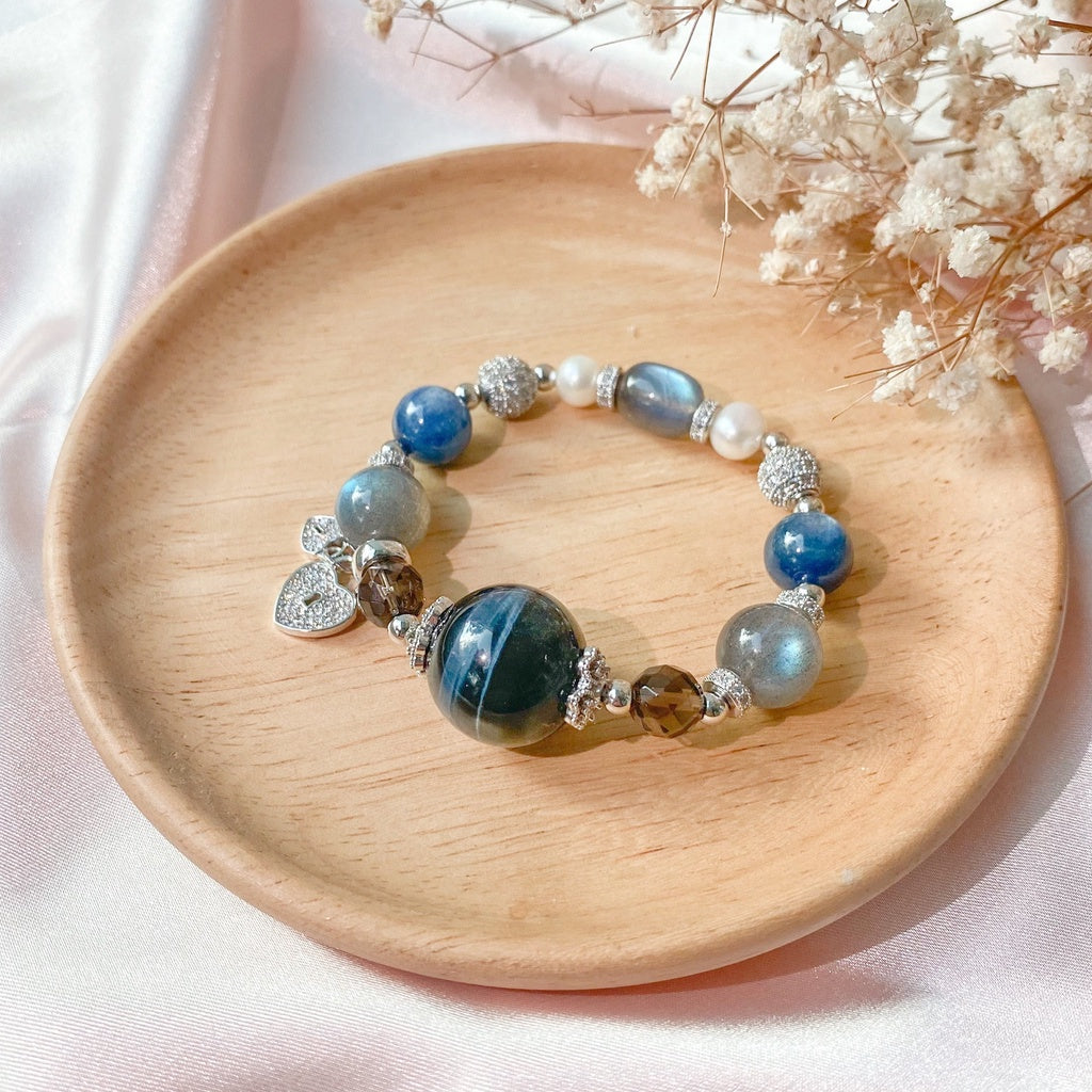 Whirlpool Galaxy Crystal Bracelet [Strength,Wisdom]