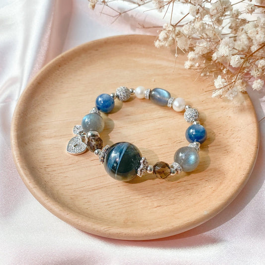 Whirlpool Galaxy Crystal Bracelet [Strength,Wisdom]