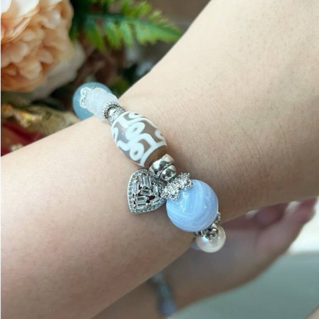 Azure (Rat & Pig) Crystal Bracelet - Mystic 9 Elemental Series